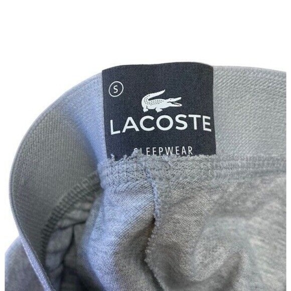 LACOSTE Sleepwear Pants Piqué Knit Straight Elastic Waist Pockets Loungewear SM - Picture 4 of 11